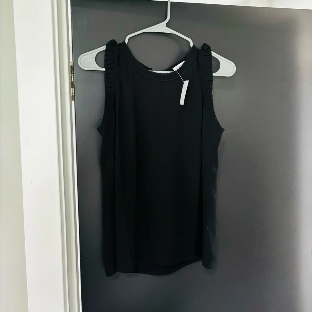 J. Crew Black Scoop Neck Sleeveless Tank Top